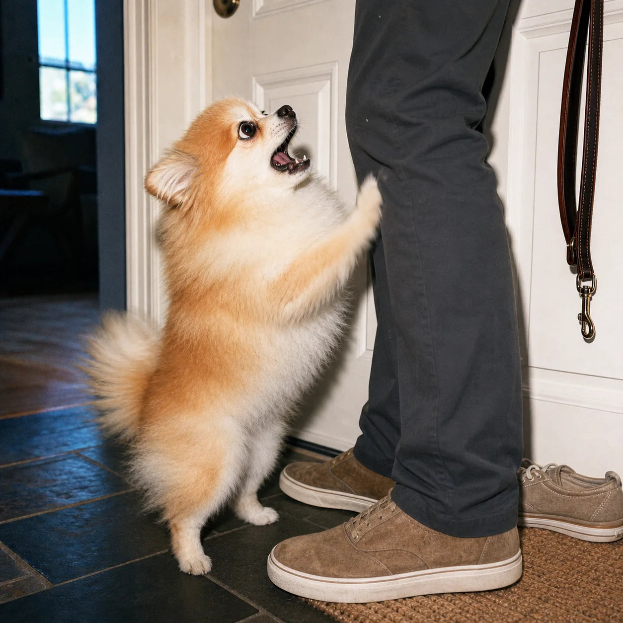 Anxious dog before RevitaPaw — Separation anxiety